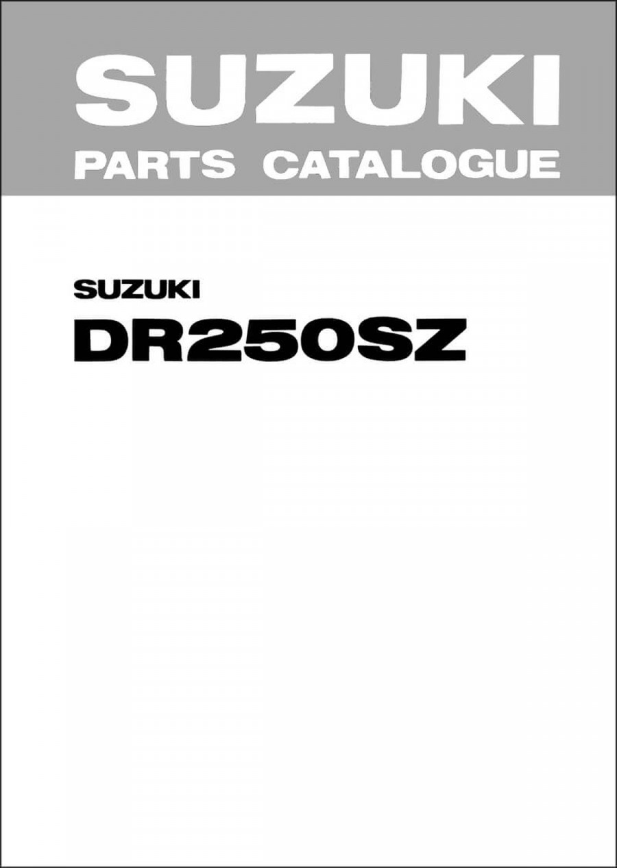 Suzuki DR250S Parts Catalogue