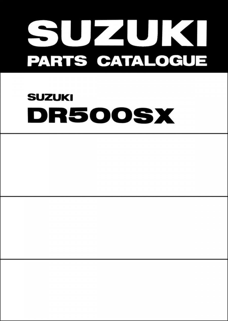 Suzuki DR500S Parts Catalogue
