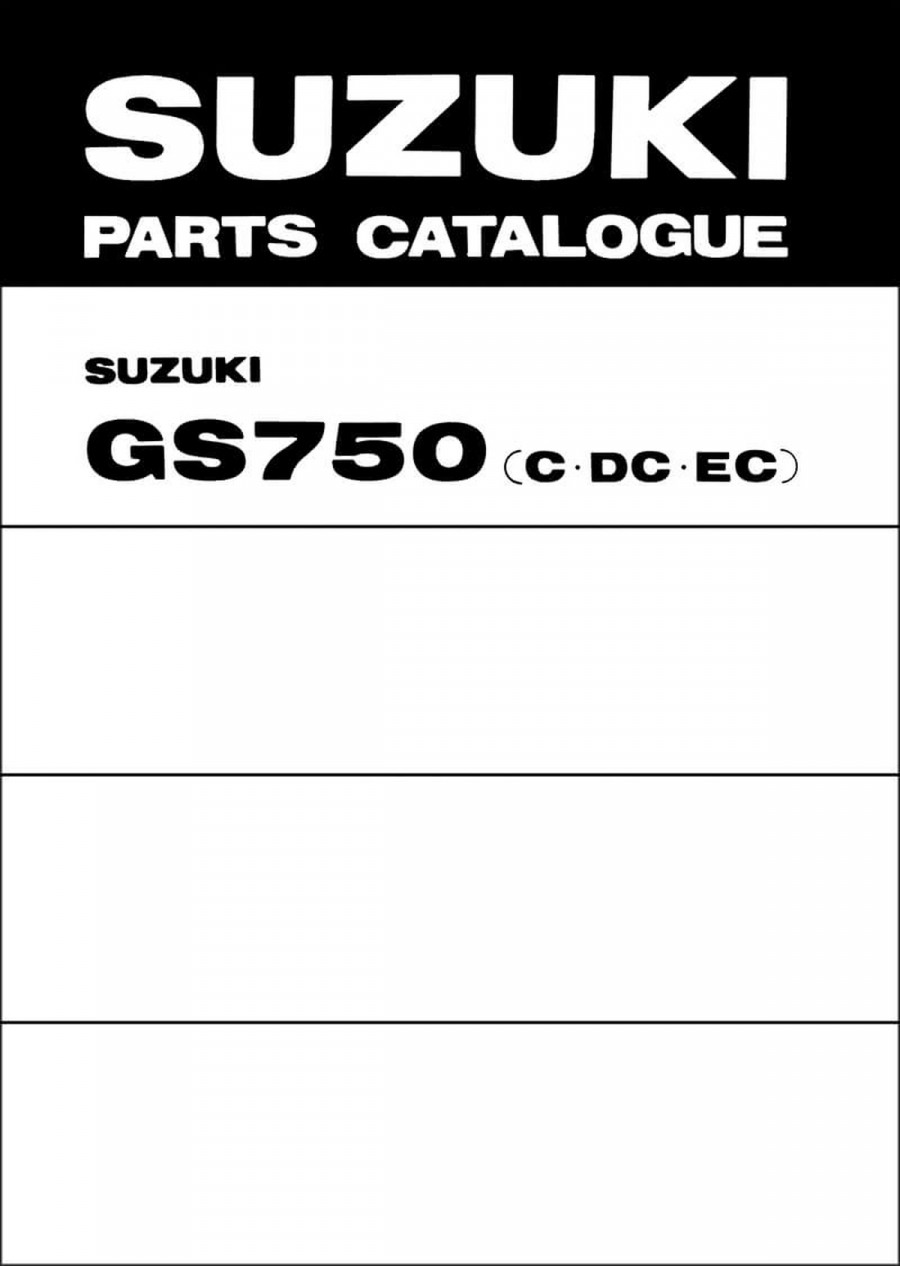 Suzuki GS750 GS750D GS750E Parts Catalogue