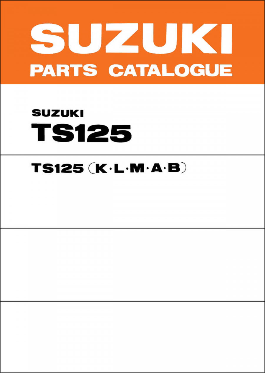 Suzuki TS125 MY1973-1977 Parts Catalogue