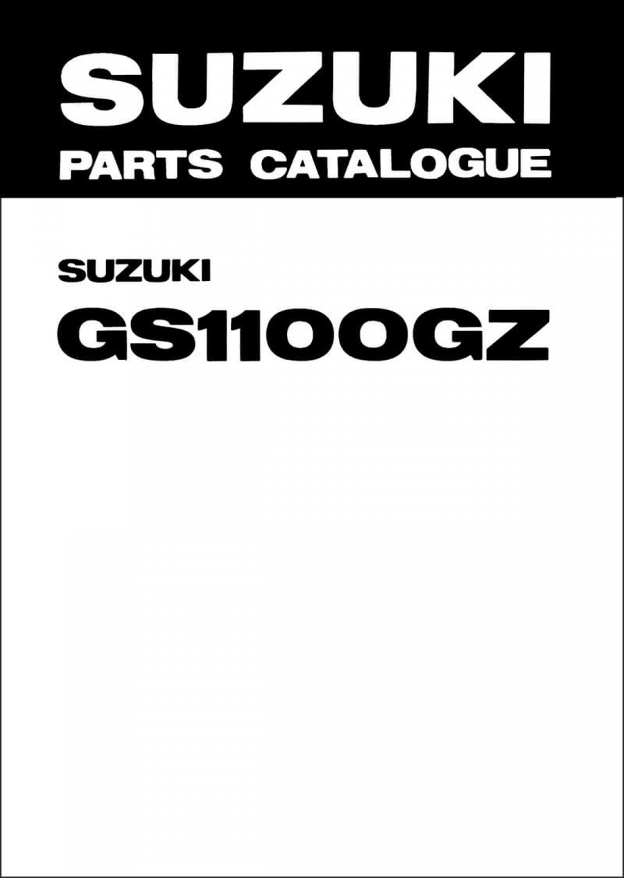 Suzuki GS1100G Parts Catalogue