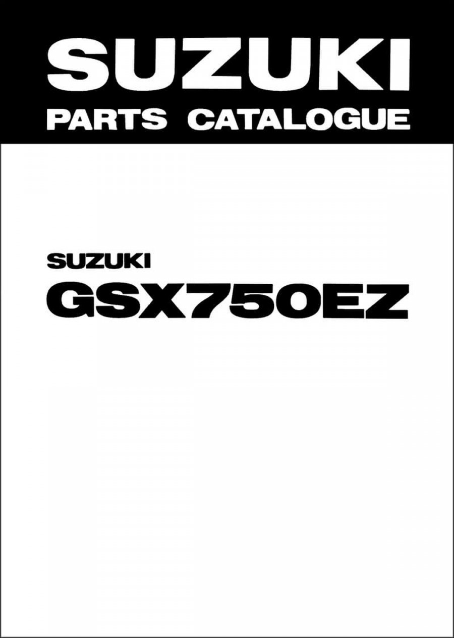 Suzuki GSX750E Parts Catalogue