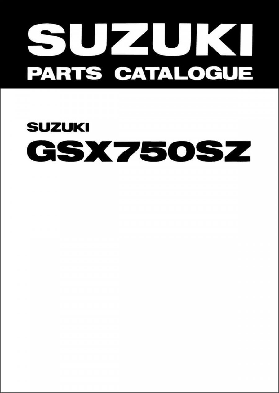 Suzuki GSX750S Parts Catalogue