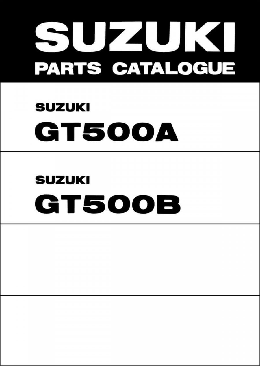 Suzuki GT500A & GT500B Parts Catalogue