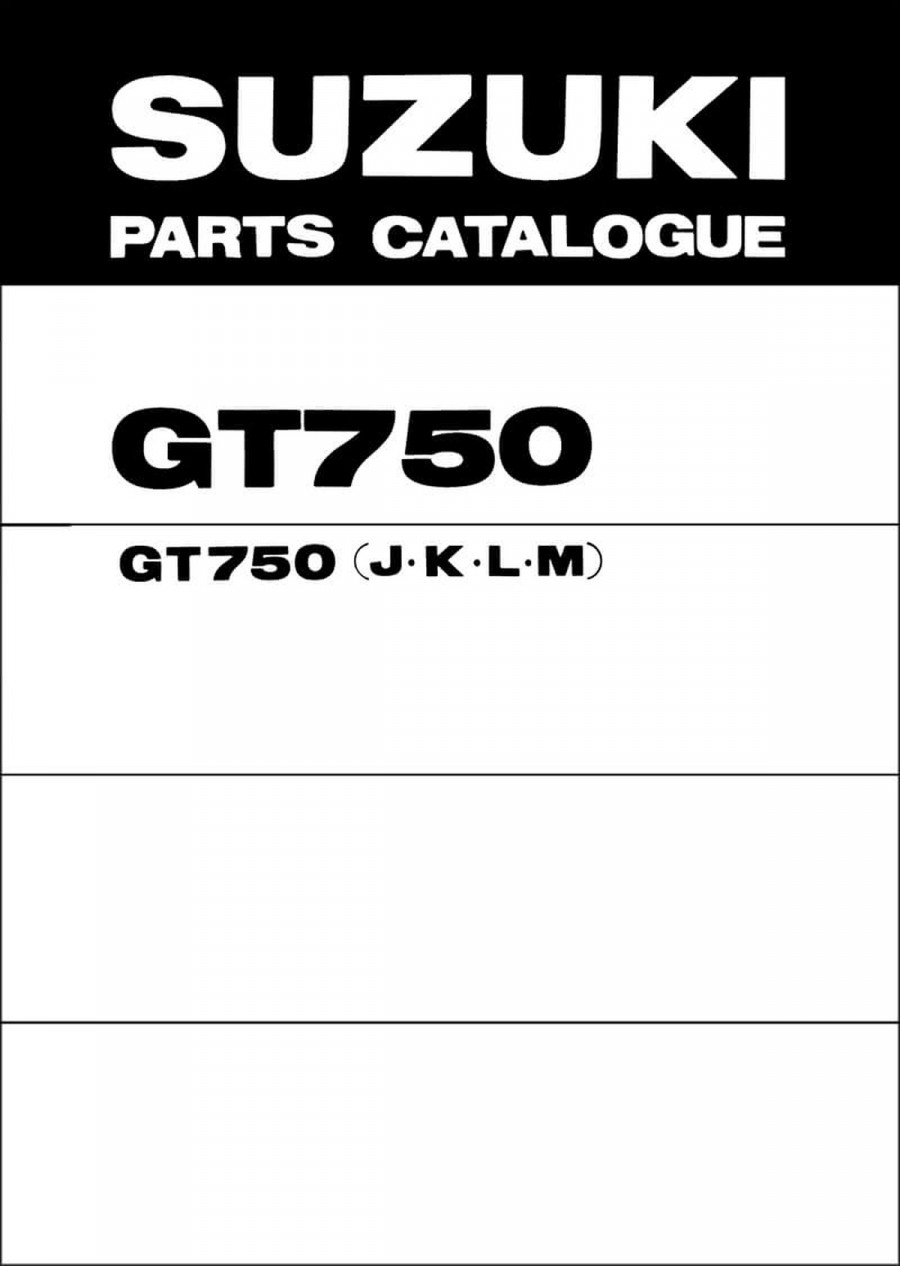 Suzuki GT750 MY1972-1975 Parts Catalogue