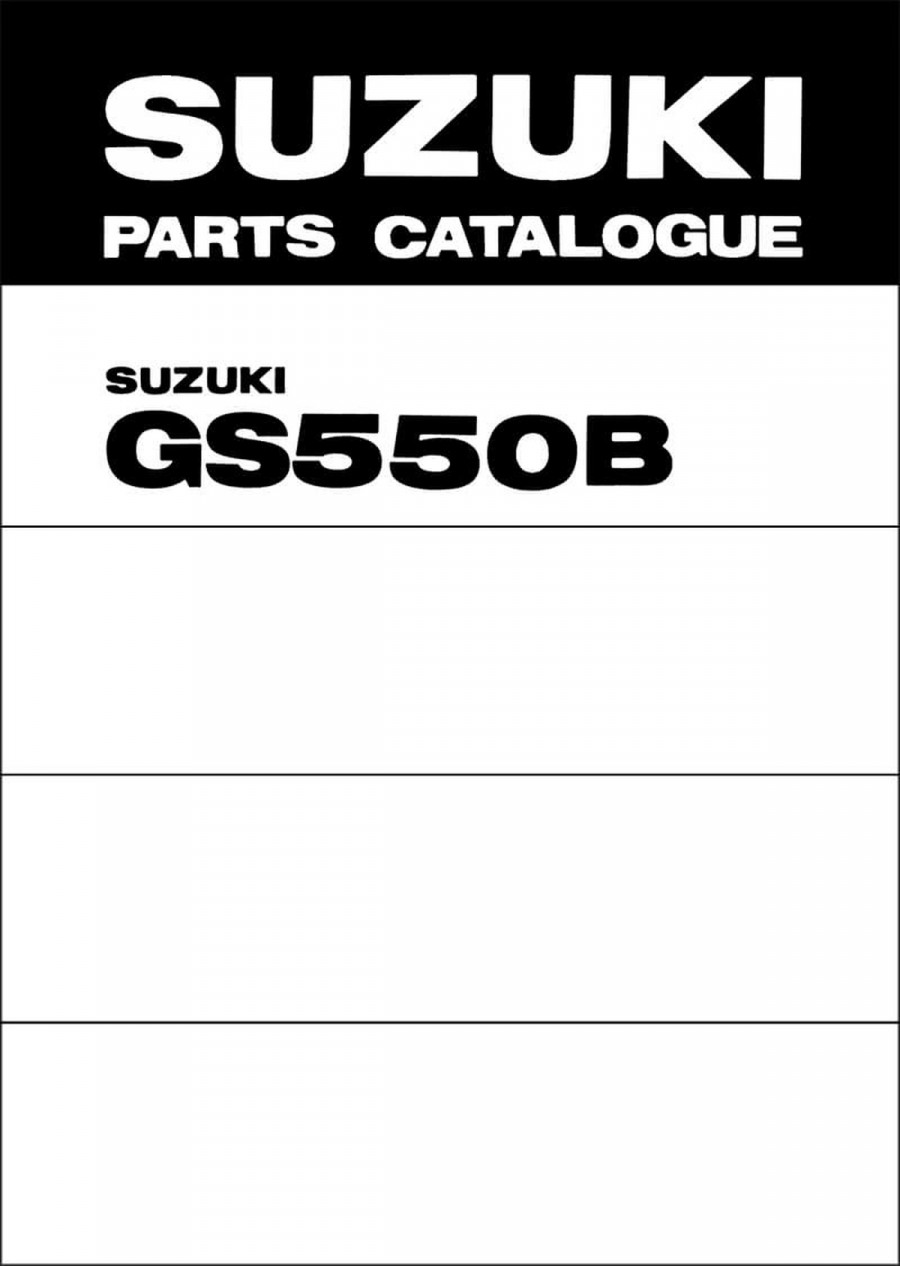 Suzuki GS550B Parts Catalogue