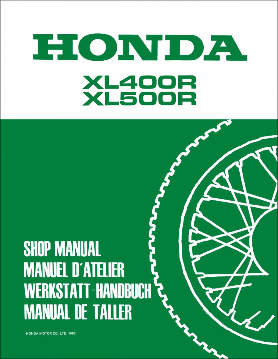 Honda XL400R und XL500R Werkstatthandbuch Nachtrag