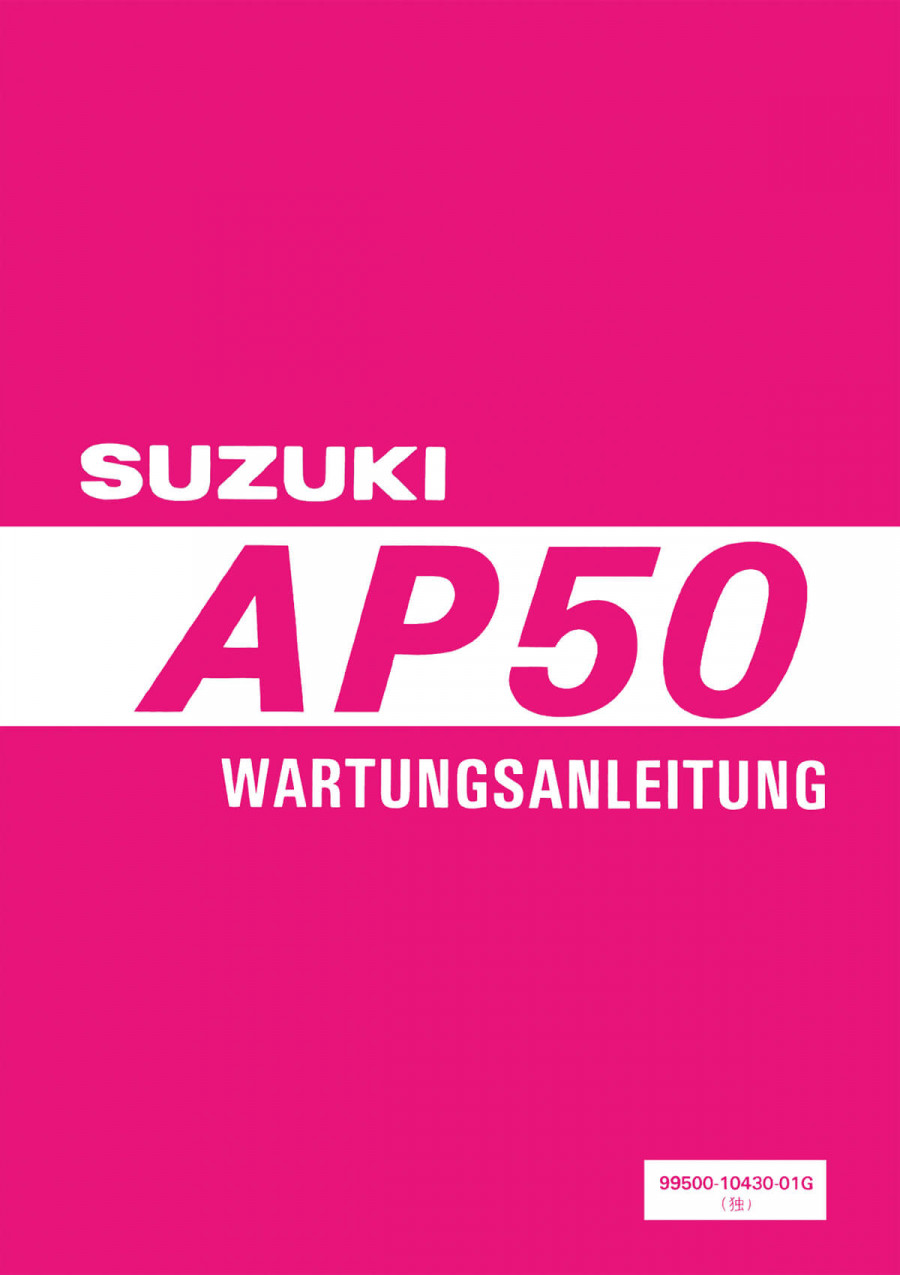 Suzuki AP50 Reparaturanleitung