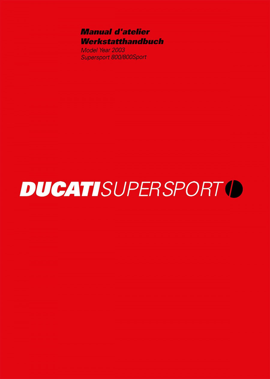 Ducati SuperSport 800 und 800 Sport MY2003 Werkstatthandbuch