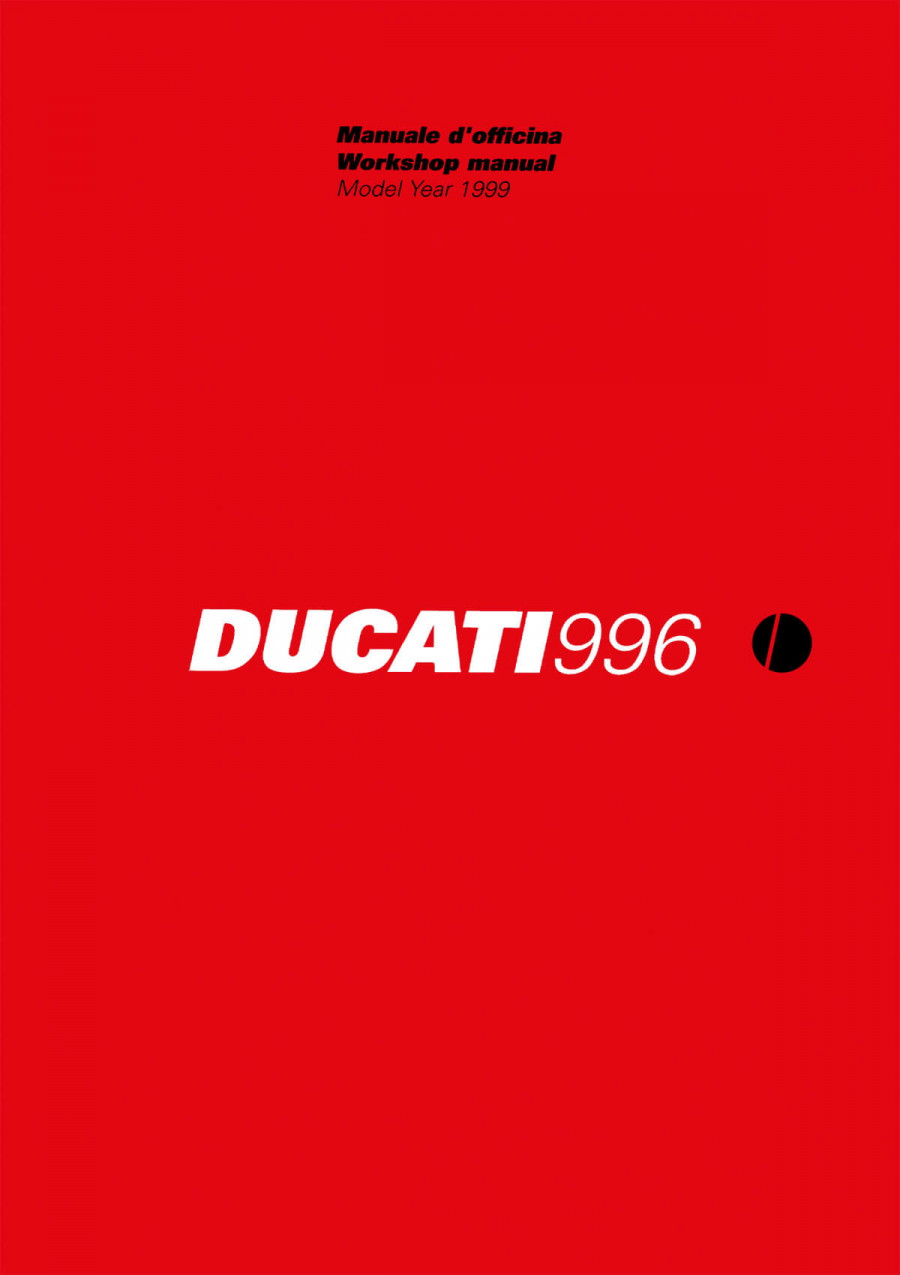 Ducati 996 MY1999 Workshop Manual
