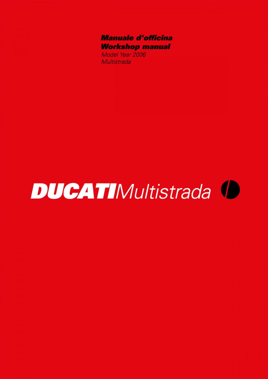 Ducati Multistrada 620 MY2006 Workshop Manual