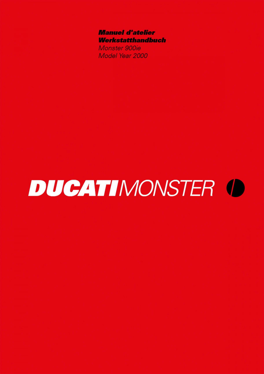 Ducati Monster 900ie MY2000 Workshop Manual