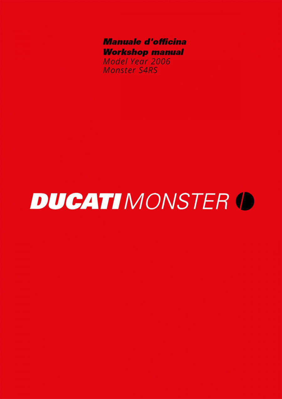 Ducati Monster S4RS MY2006 Workshop Manual