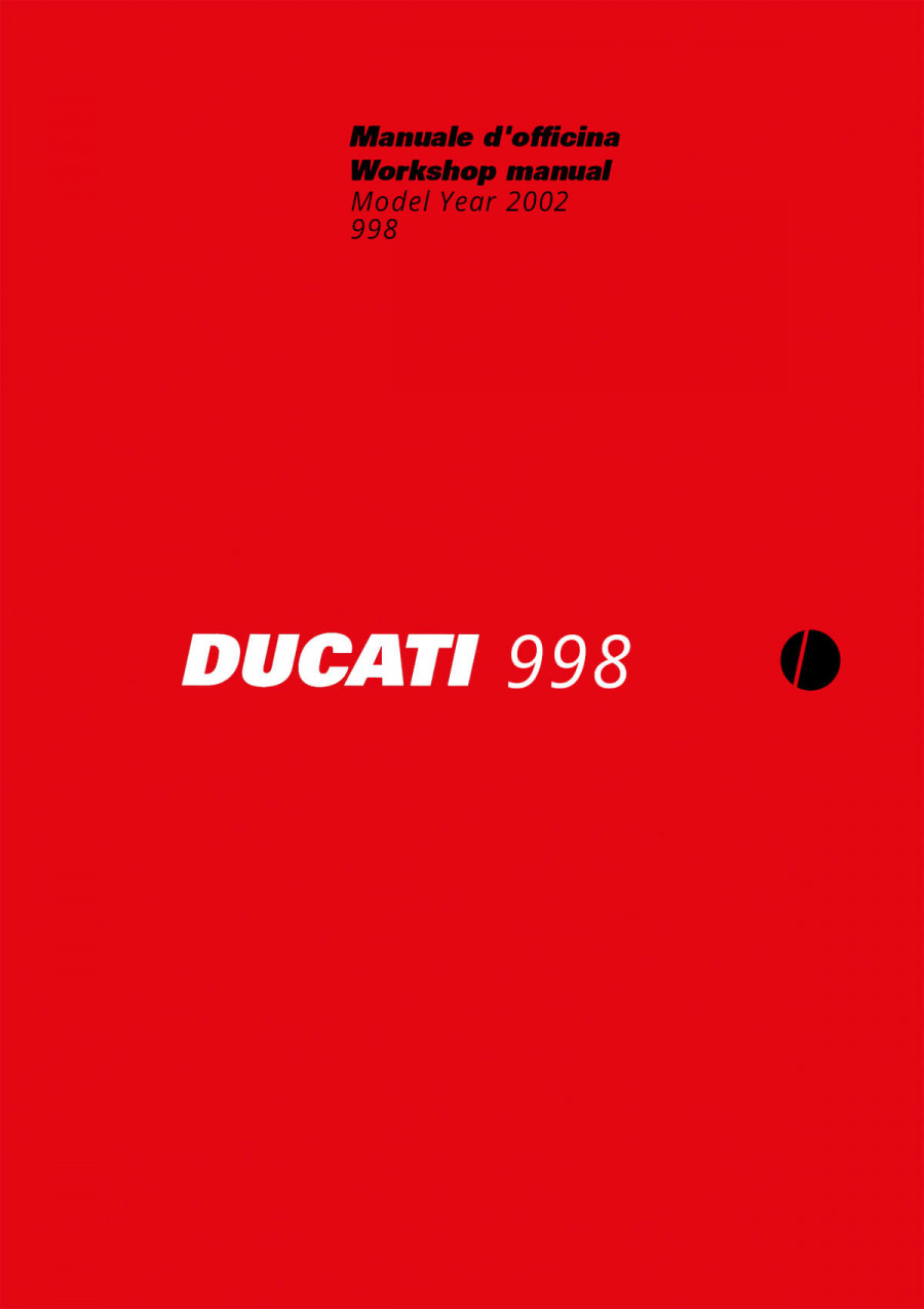 Ducati 998 MY2002 Workshop Manual
