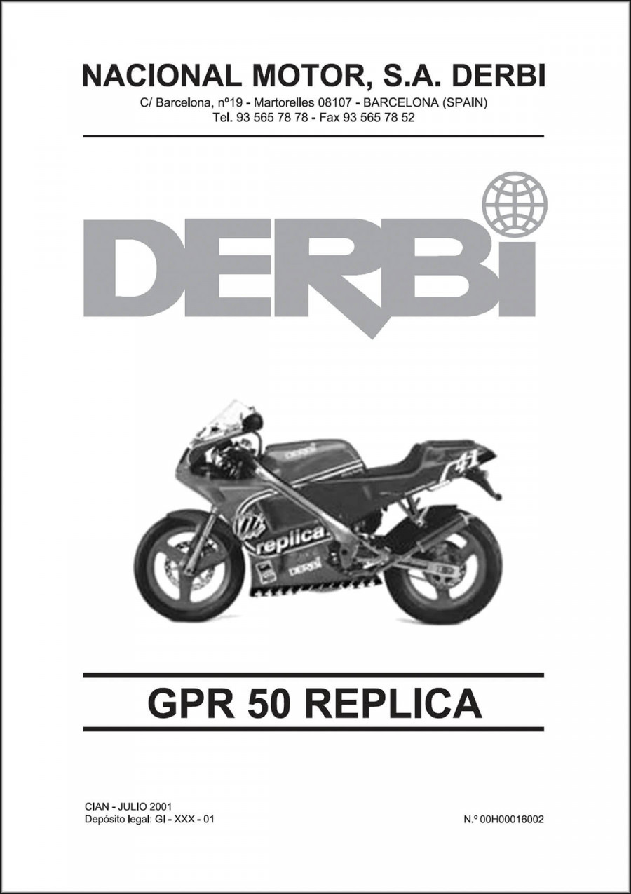 Derbi GPR50 Replica Ersatzteilkatalog