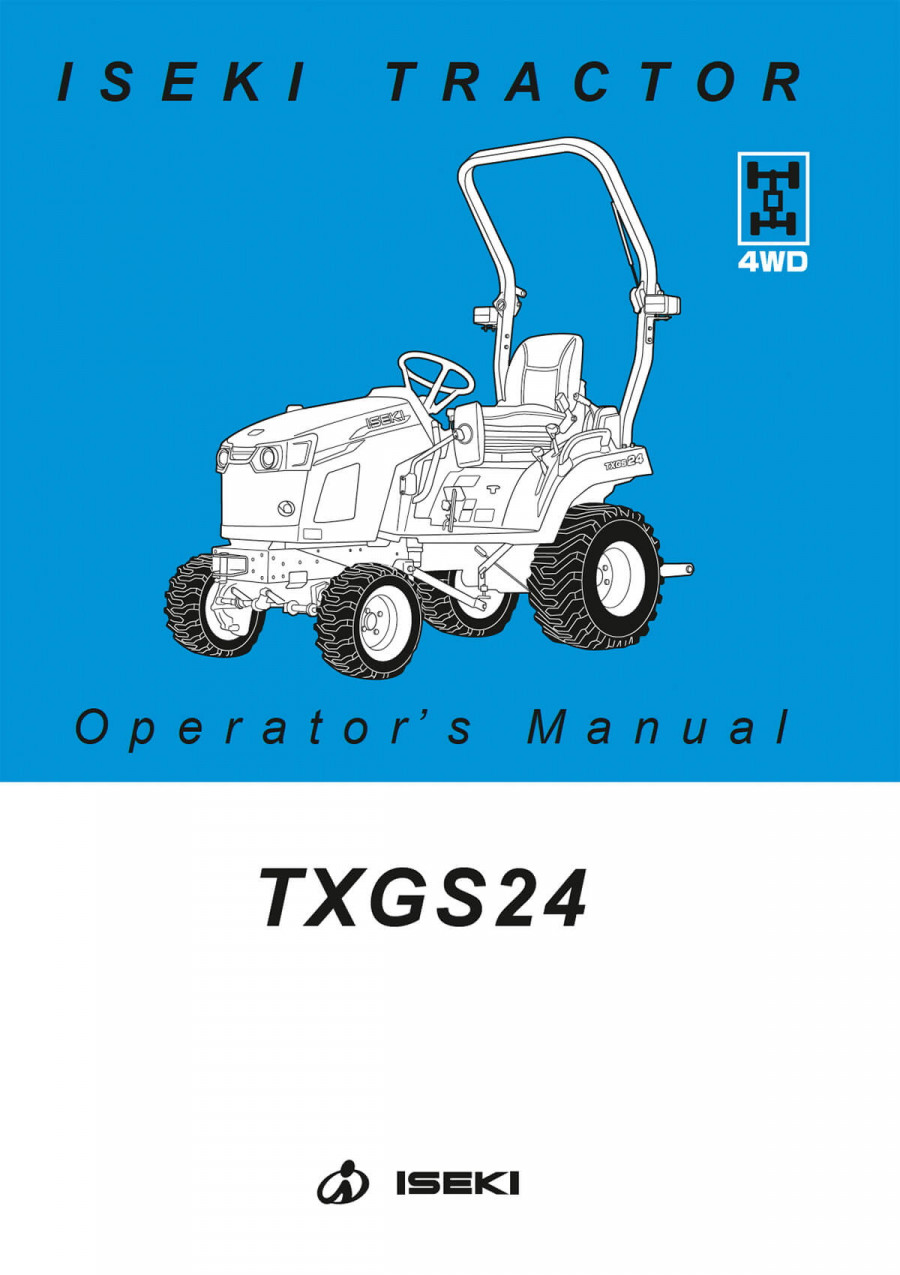 Iseki Traktor TXGS24 Operators Manual