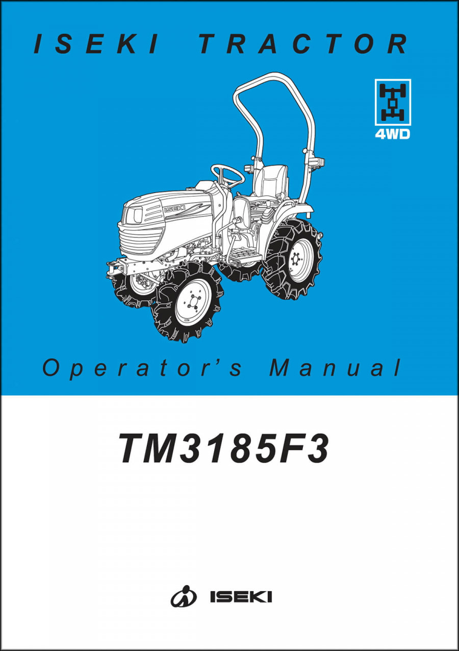 Iseki Traktor TM3185 F3 Operators Manual