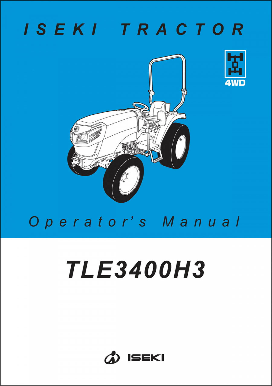 Iseki Traktor TLE3400 H3 Operators Manual