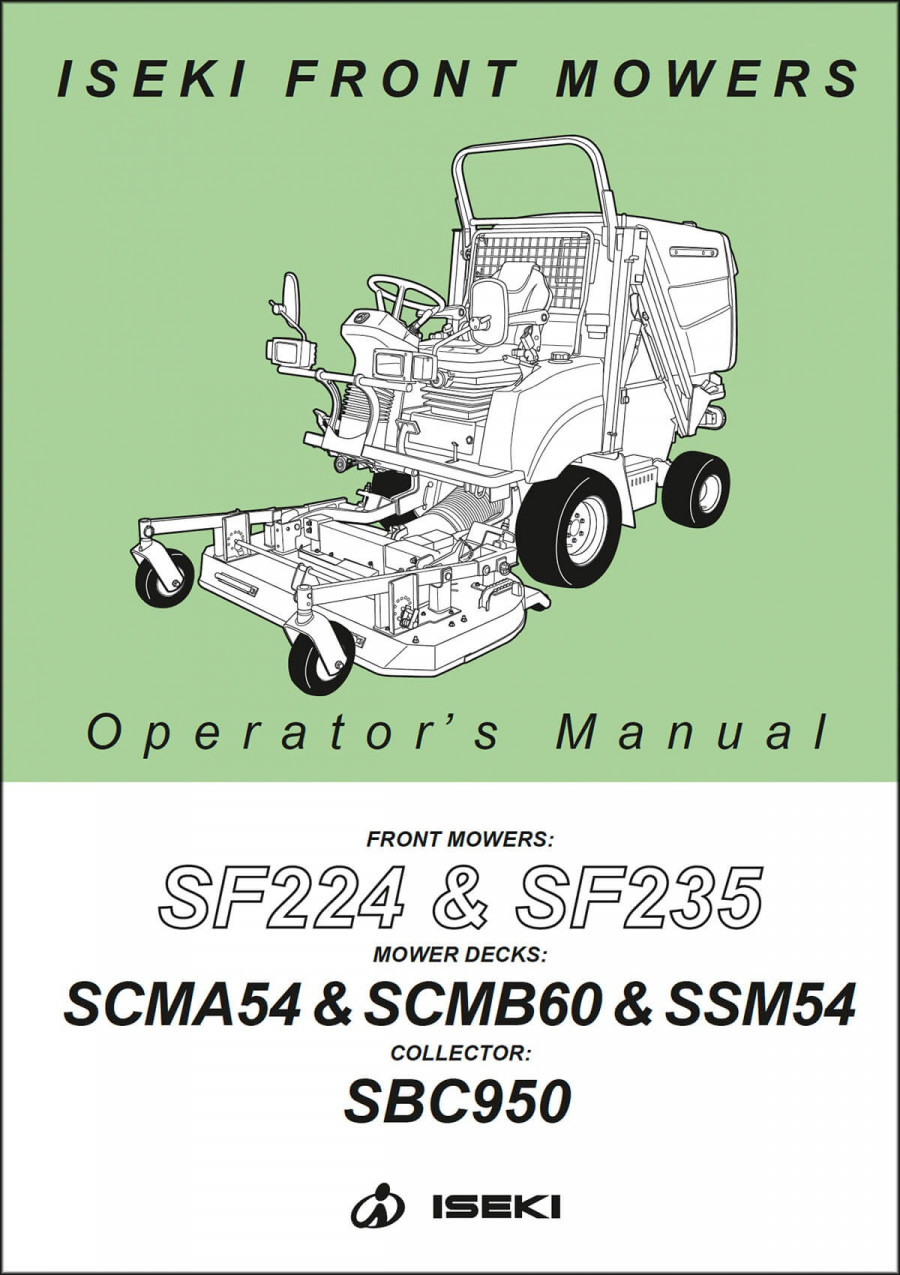 Iseki Traktor SF224 & SF235 Operators Manual