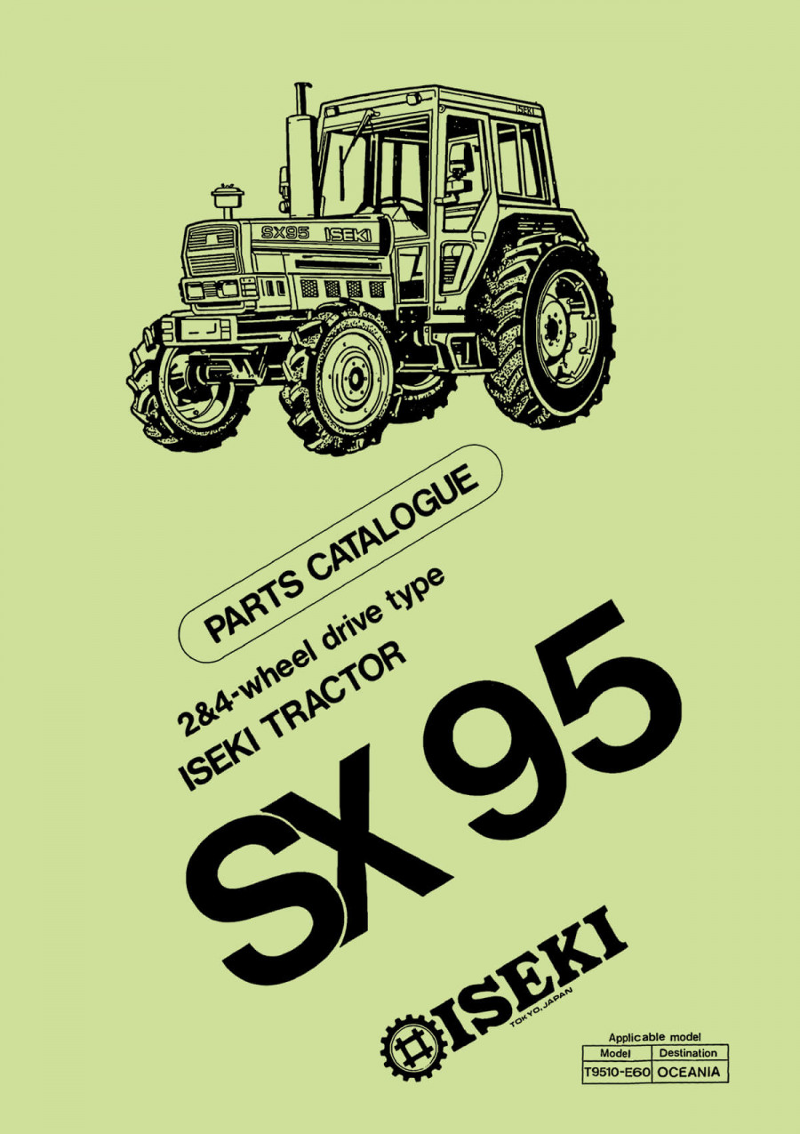 Iseki Traktor SX95 Parts Catalogue