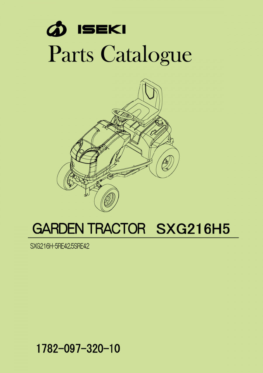 Iseki Traktor SXG216 H5 Parts Catalogue