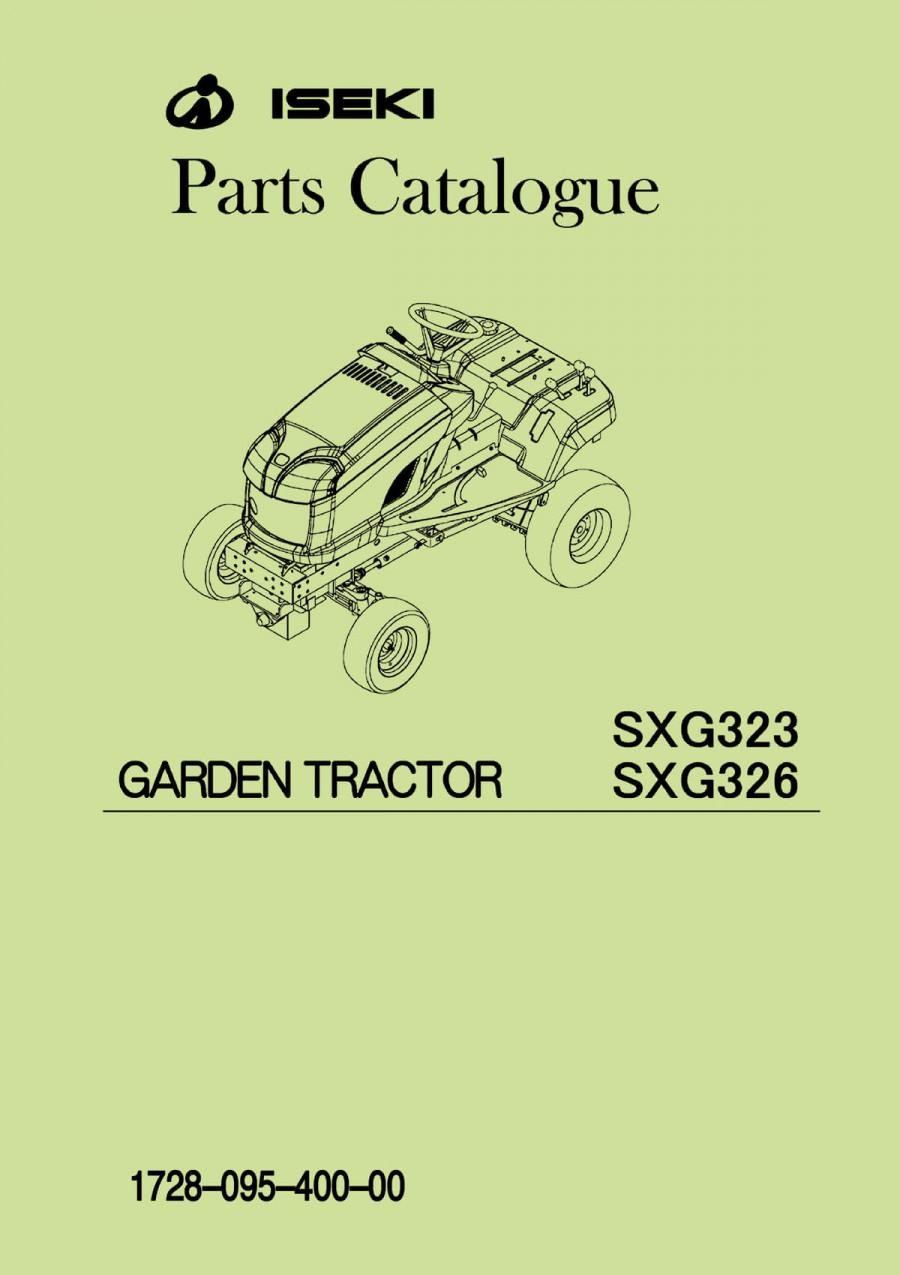 Iseki Traktor SXG323 & SXG326 Parts Catalogue