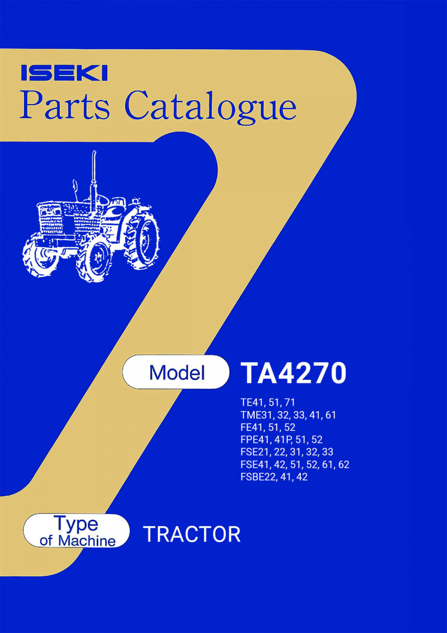 Iseki Traktor TE4270 Parts Catalogue