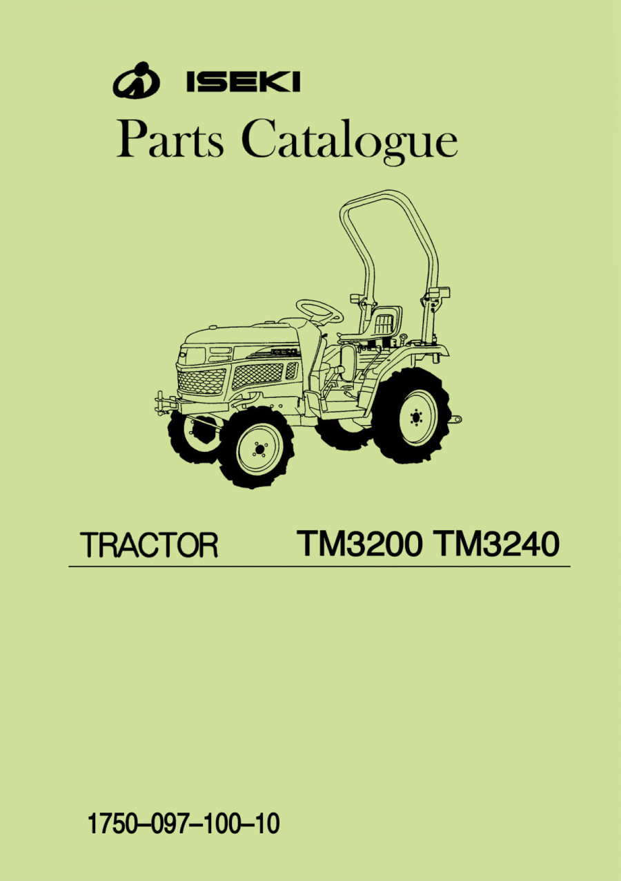 Iseki Traktor TM3200 & TM3240 Parts Catalogue