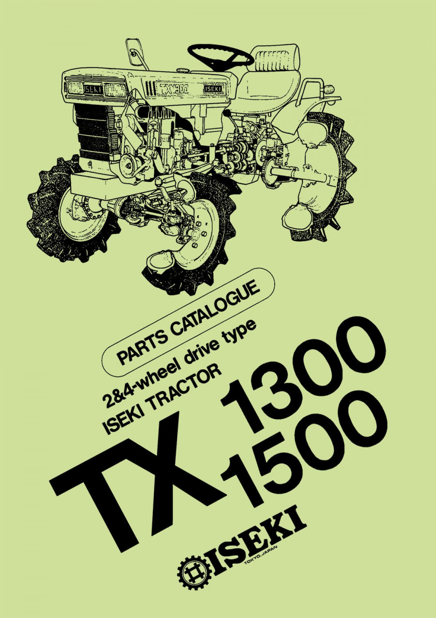 Iseki Traktor TX1300 & TX1500 Parts Catalogue