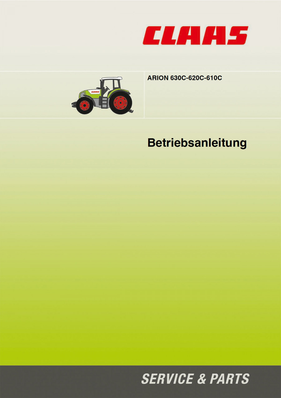 Claas Arion 610C 620C 630C  Betriebsanleitung