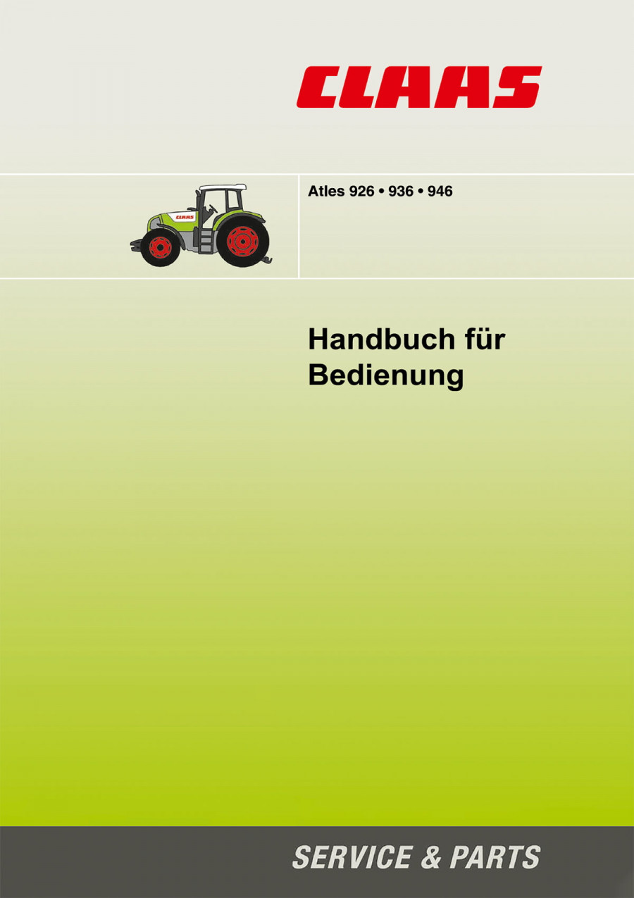 Claas Atlas 926 936 946 Betriebsanleitung