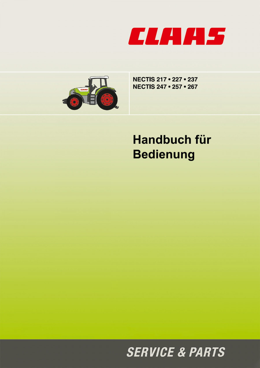 Claas Nectis 217 227 237 247 257 267 Betriebsanleitung