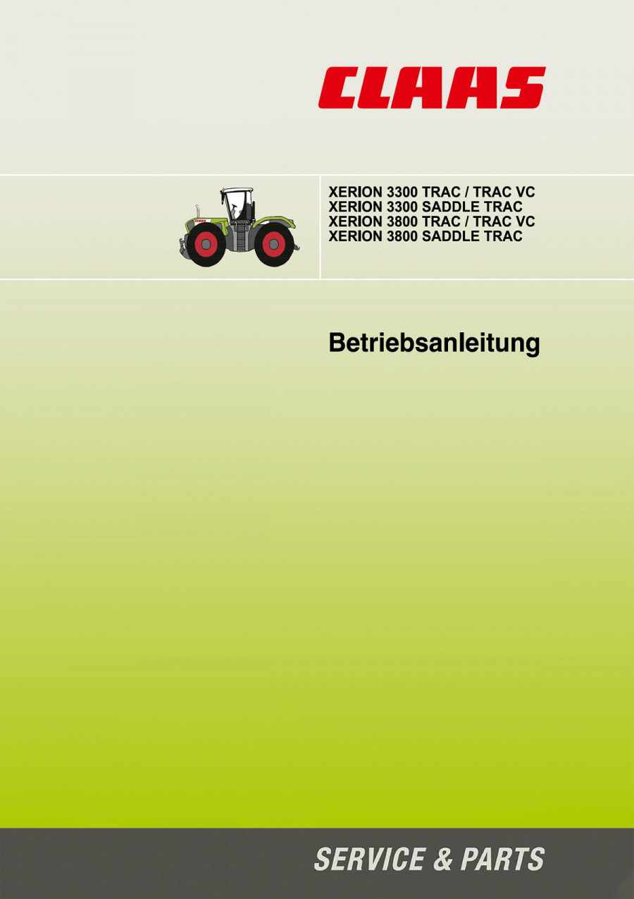 Claas Xerion 3300 und 3800 Betriebsanleitung