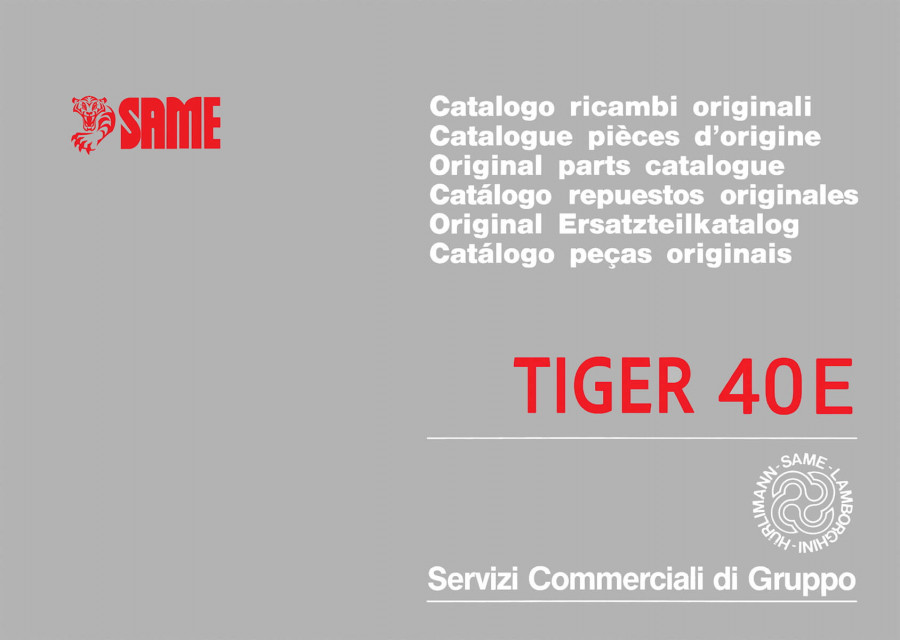 Same Tiger 40E Ersatzteilkatalog