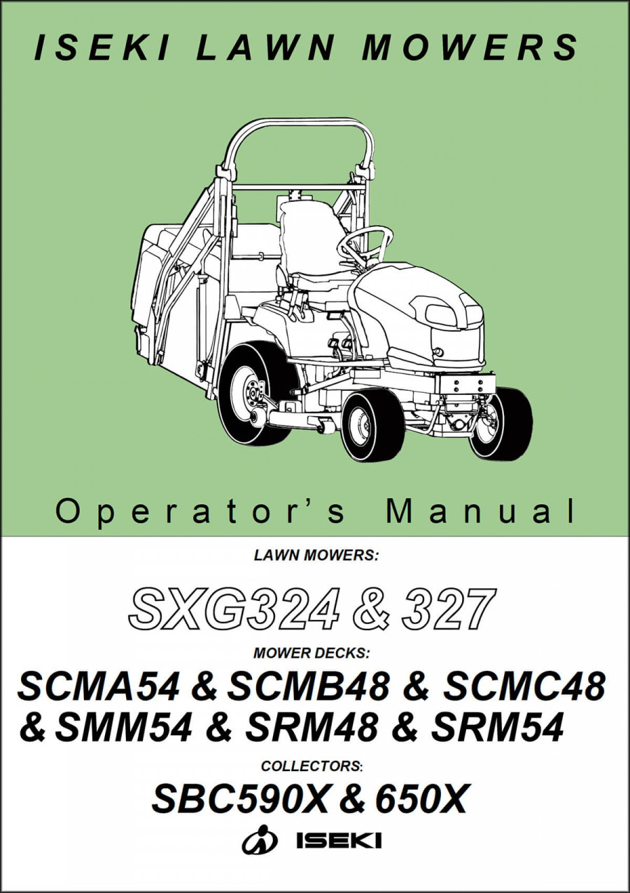 Iseki Traktor SXG324 & SXG327 Operators Manual