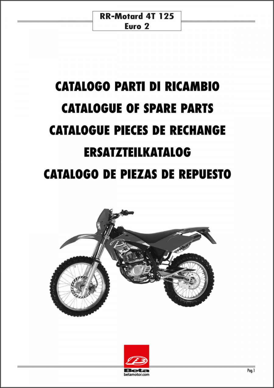 Beta RR-4T 125 Motard Ersatzteilkatalog