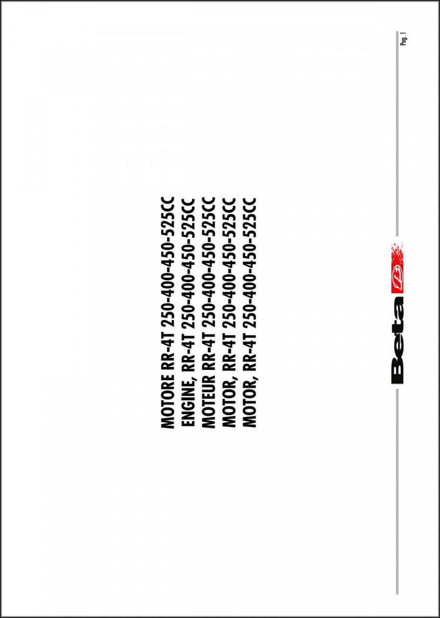 Beta RR-4T 250 400 450 525 Motoren Ersatzteilkatalog