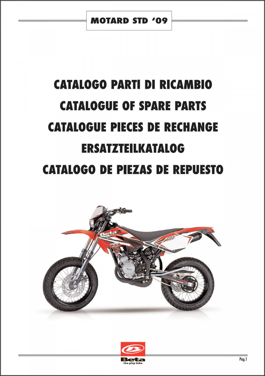 Beta RR 50 Motard STD 2009 Ersatzteilkatalog