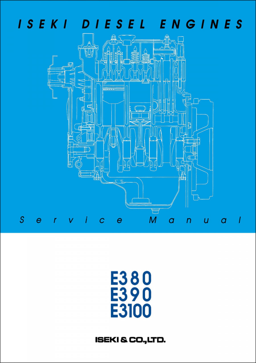 Iseki Traktor Diesel Motoren E380 E390 E3100 Service Manual