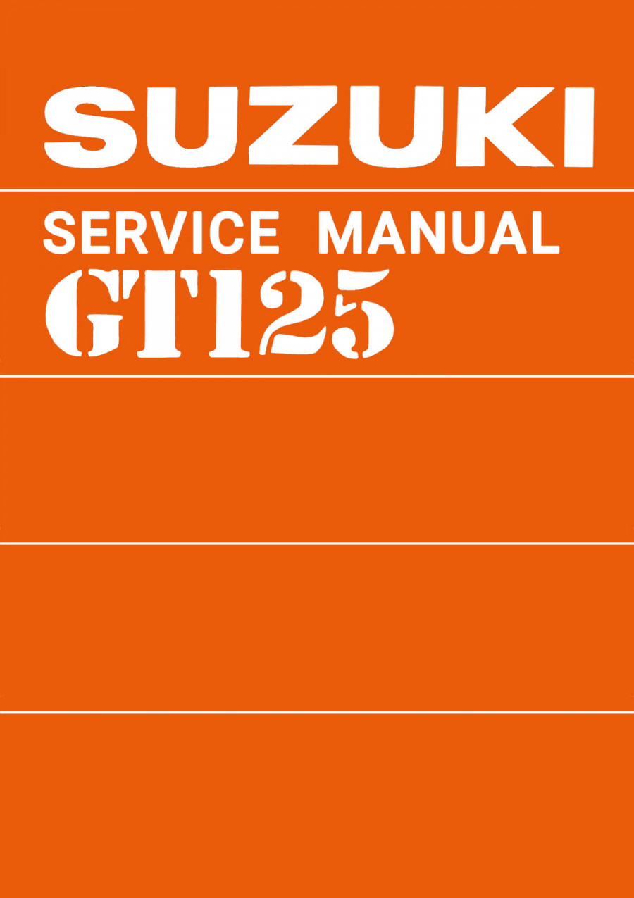 Suzuki GT125 Service Manual