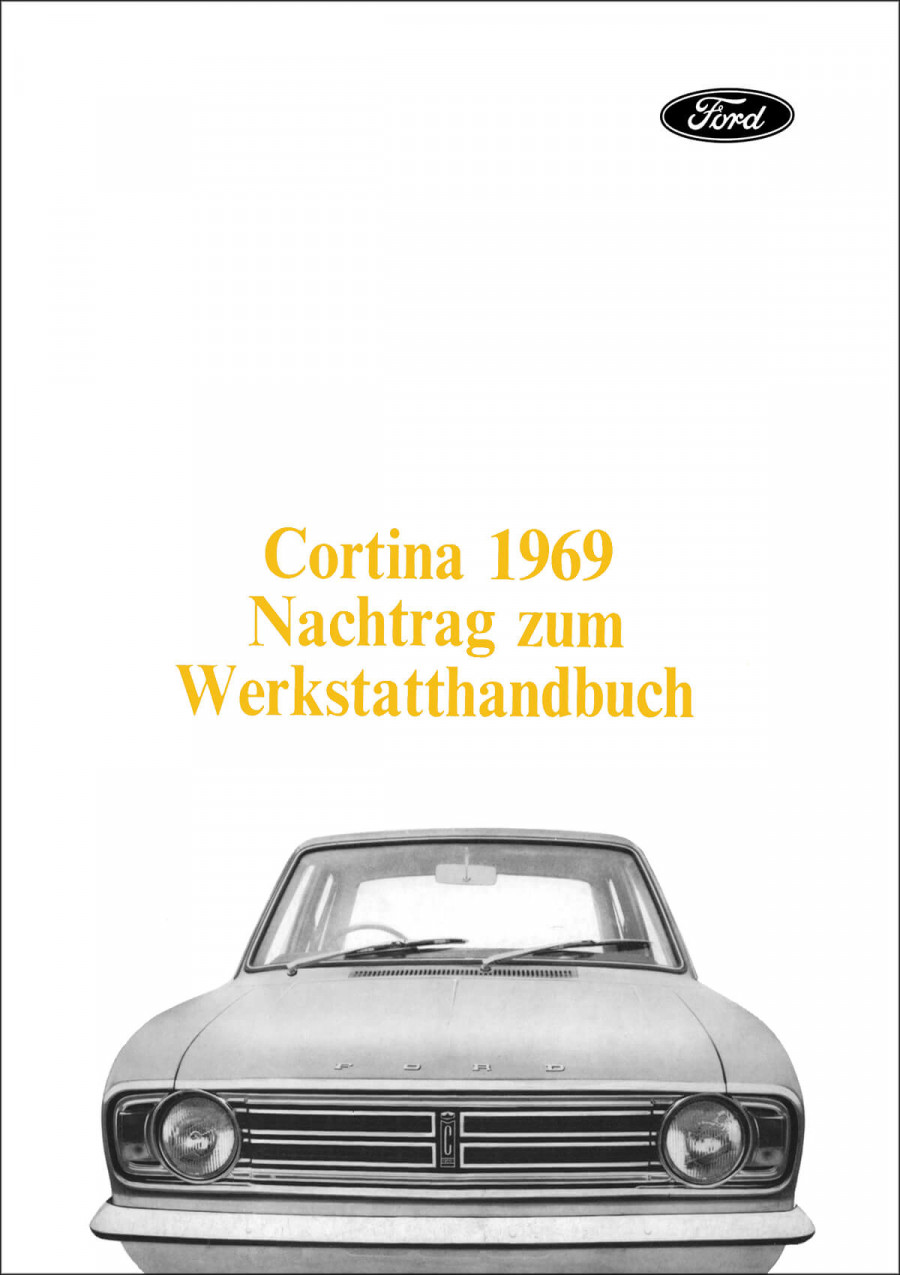 Ford Cortina 1969 Nachtrag zum Werkstatthandbuch