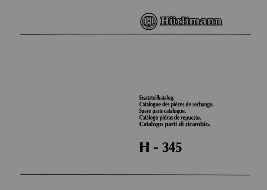 Hürlimann H-345 Ersatzteilkatalog