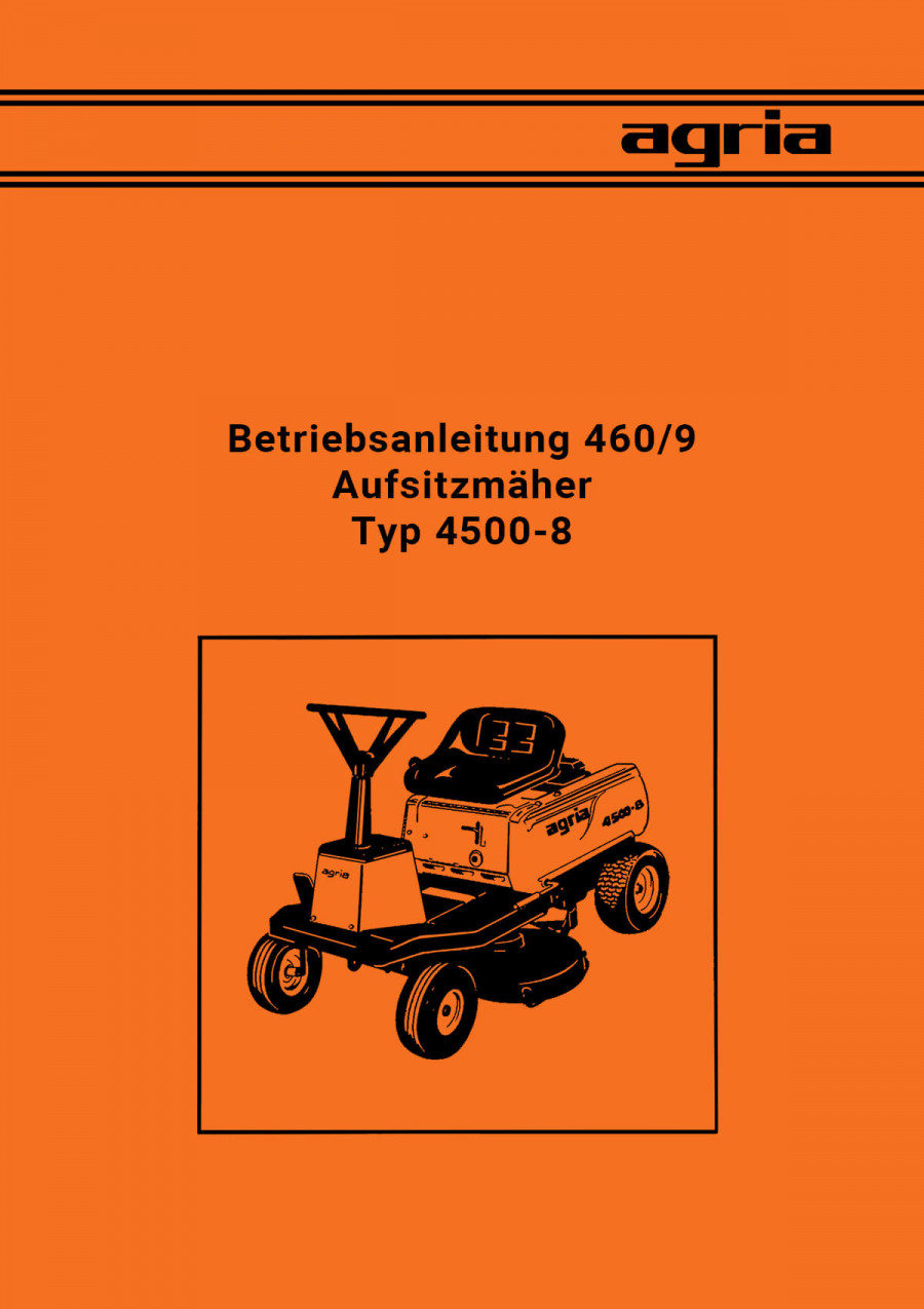 Agria 4500-8 Betriebsanleitung