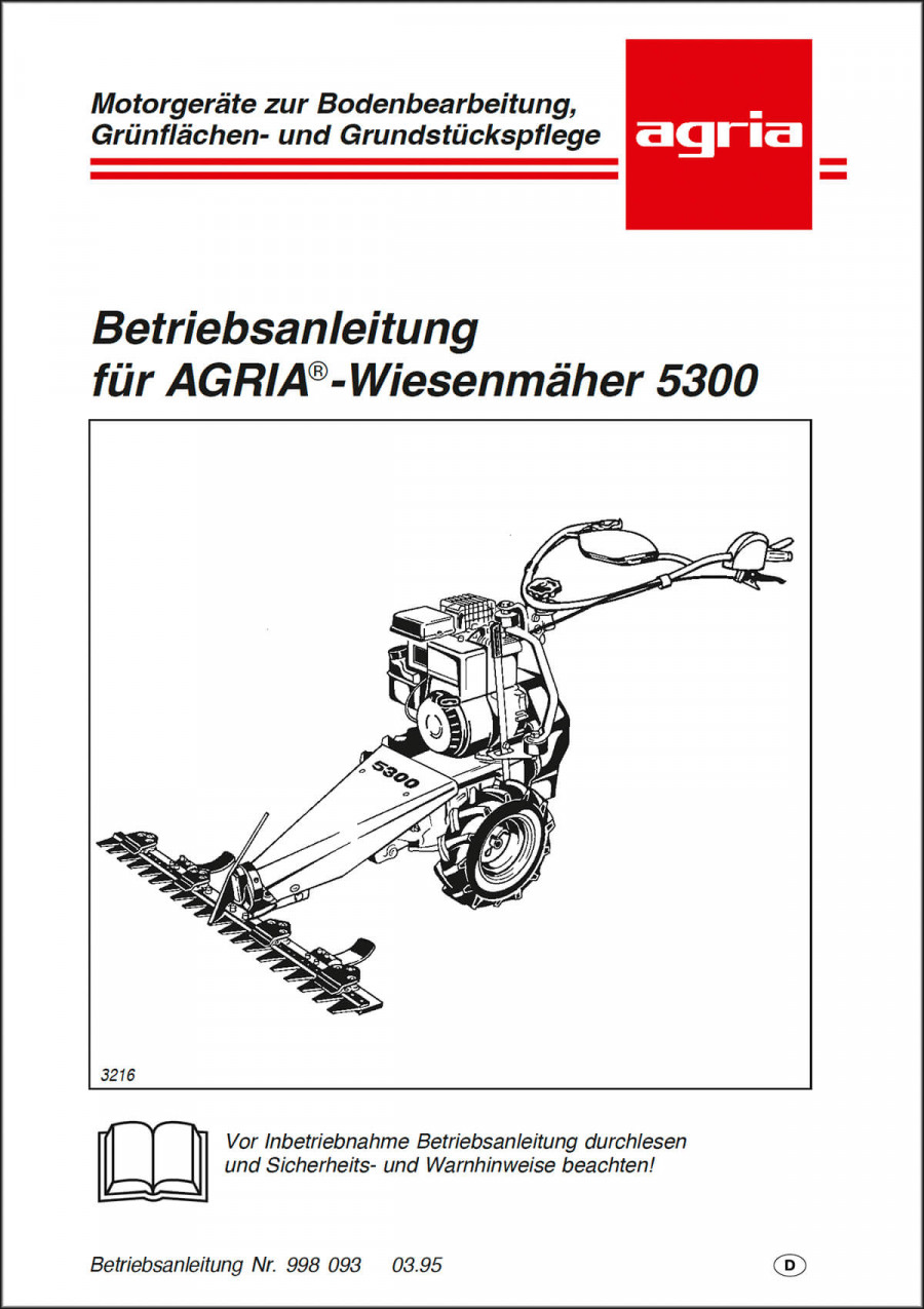 Agria 5300 Betriebsanleitung 998 093