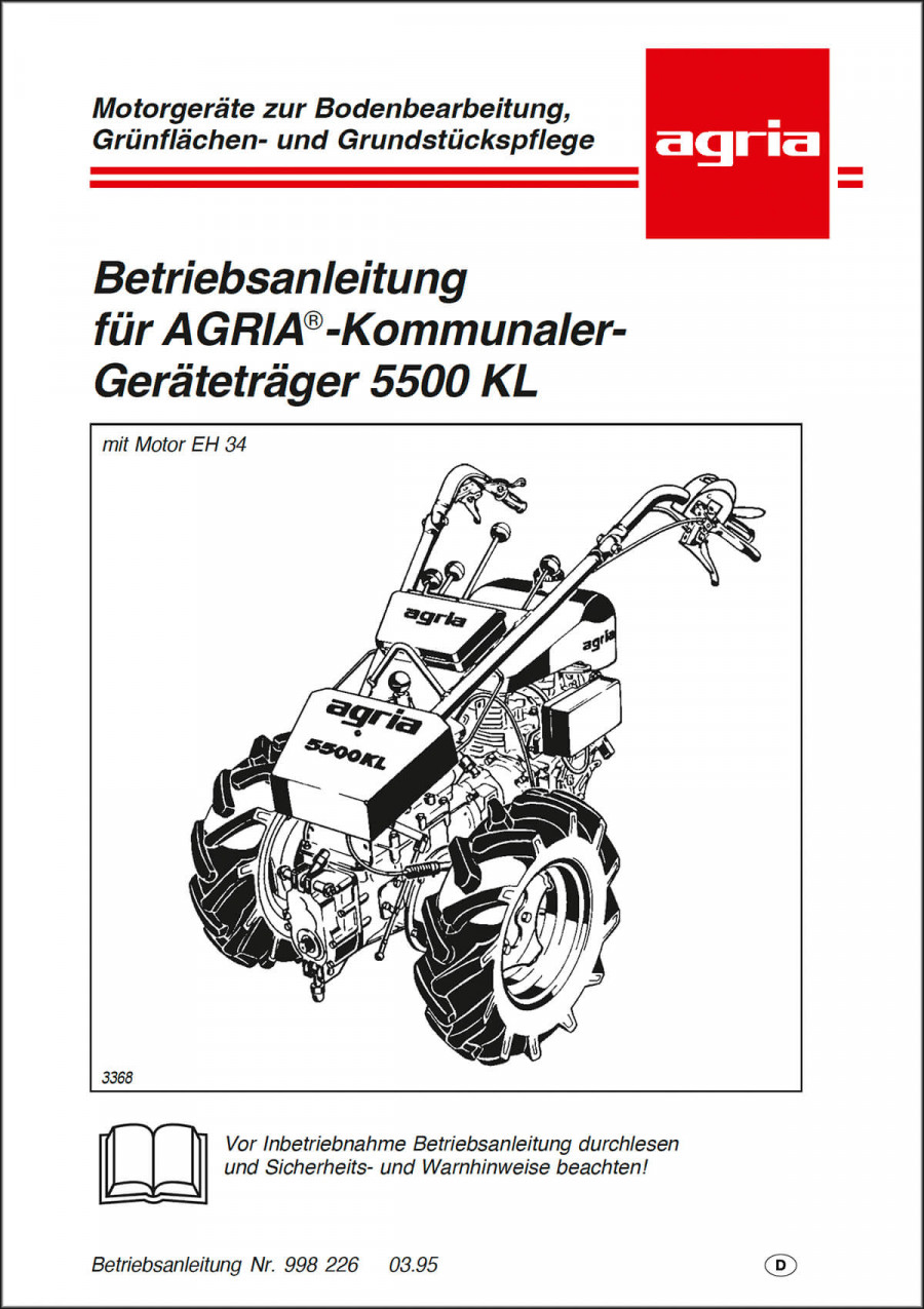 Agria 5500 KL Betriebsanleitung