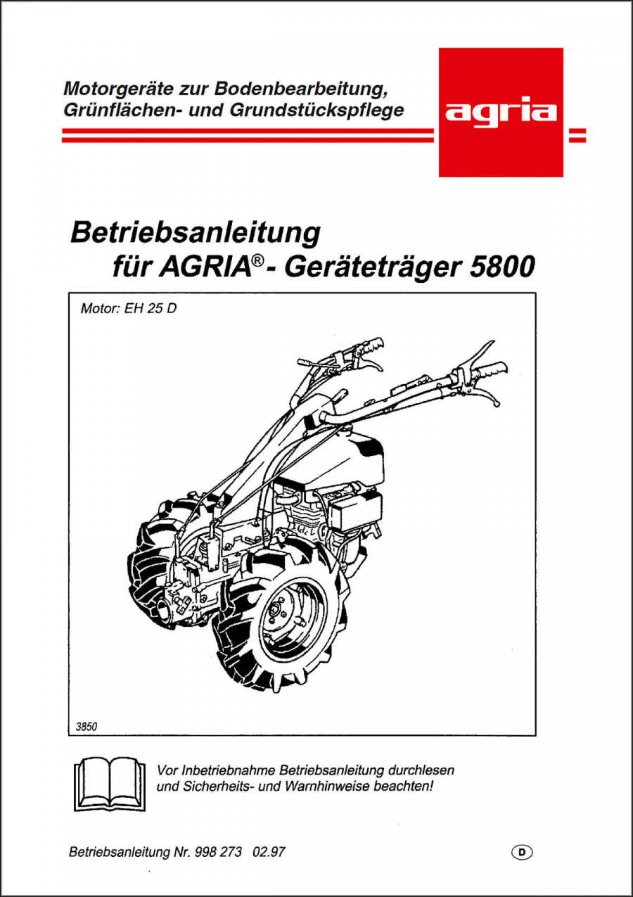 Agria 5800 Betriebsanleitung