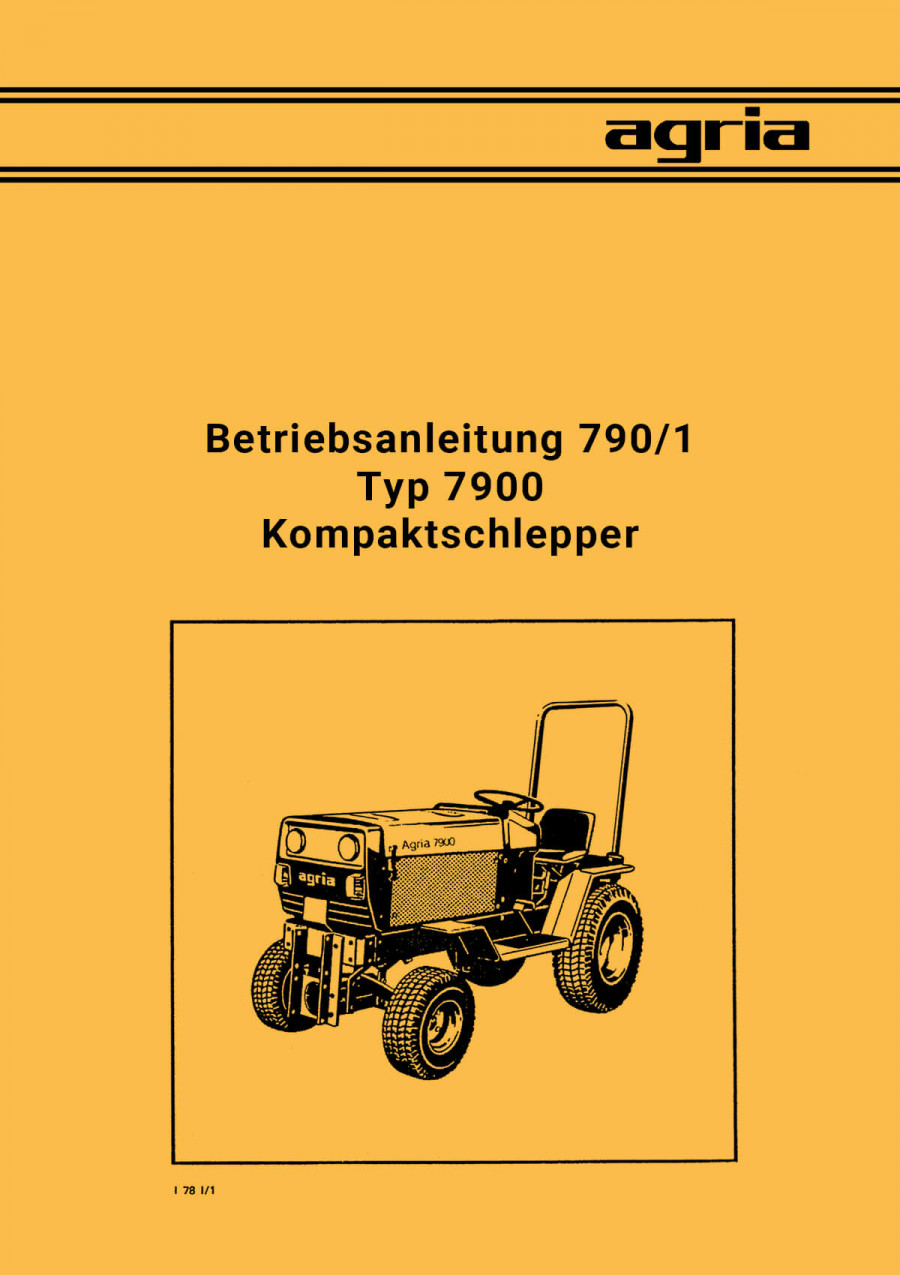 Agria 7900 Betriebsanleitung
