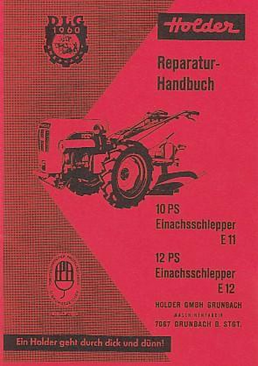 Holder E 11 und E 12 Einachsschlepper Reparaturanleitung