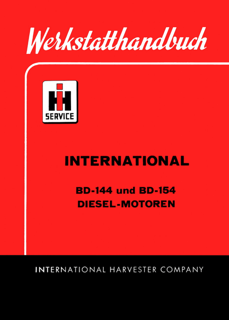 IHC BD-144 und BD 154, Diesel-Motoren, Werkstatthandbuch