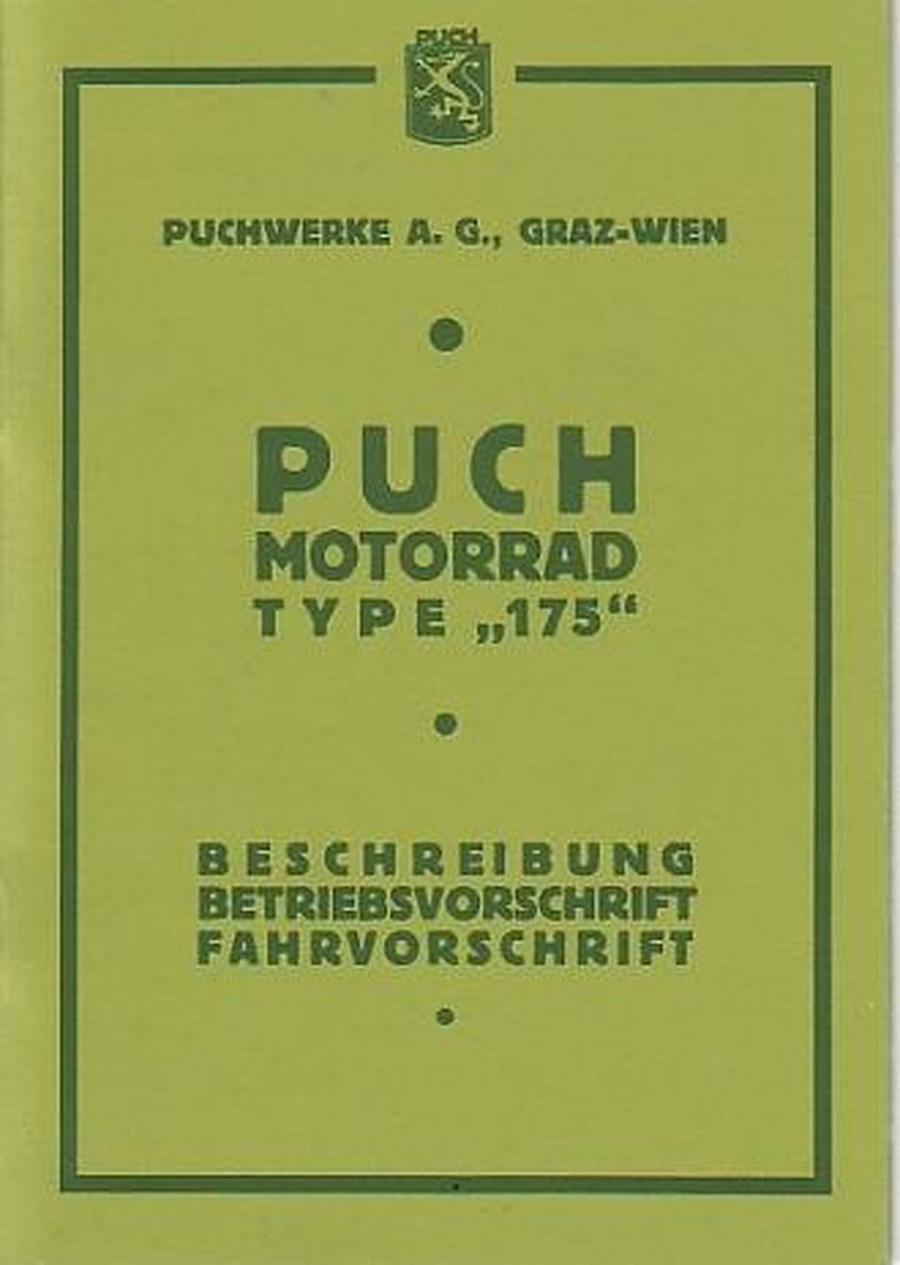 Puch 175 (1926), Betriebsanleitung
